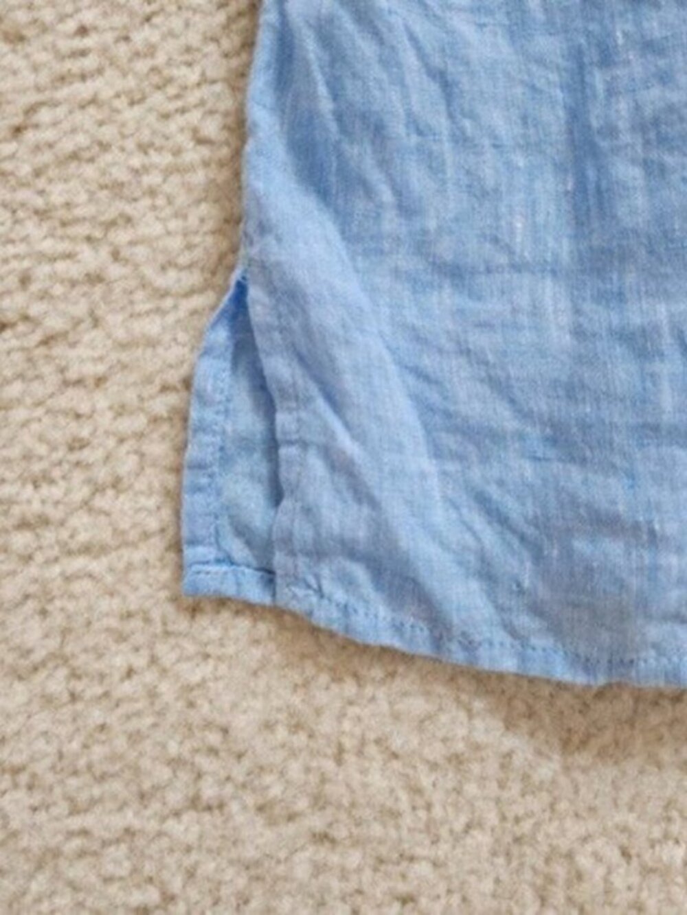 Talbots 100% Linen Blouse – Blue – Classic Fit – Size Medium - Picture 4 of 6